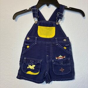 Baby Unisex Tigger Overalls Winnie the Pooh Disney Shorts 12M Denim Blue Vintage